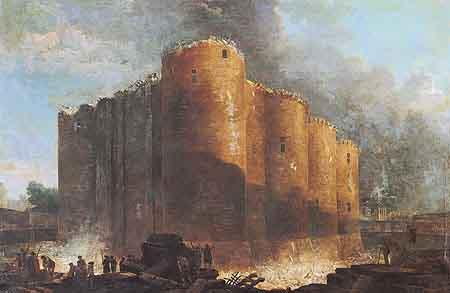 Hubert Robert La Bastille dans les premiers jours de sa demolition oil painting picture